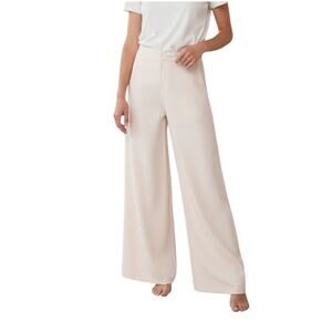 AS By DF Flare Satin Pant Women Sz 0 Blush Fairy Preppy Chick Luxury Party 20's